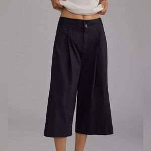By Anthropologie Cropped Wide-Leg Trousers